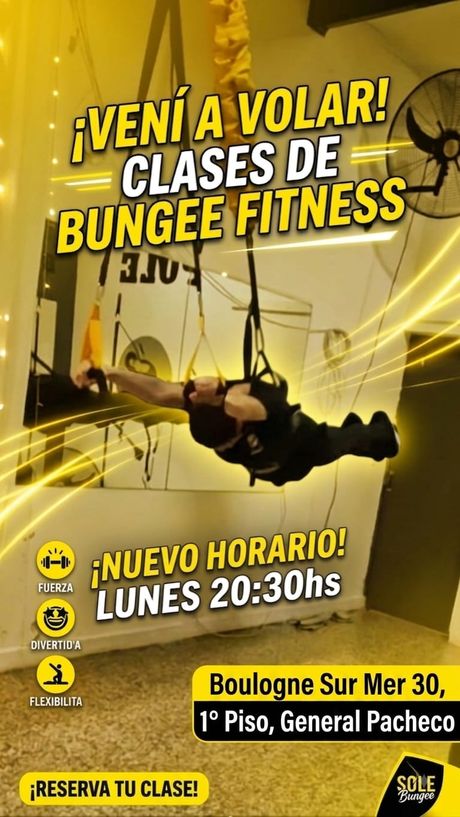 Placa de las clases de Bungee Fitness