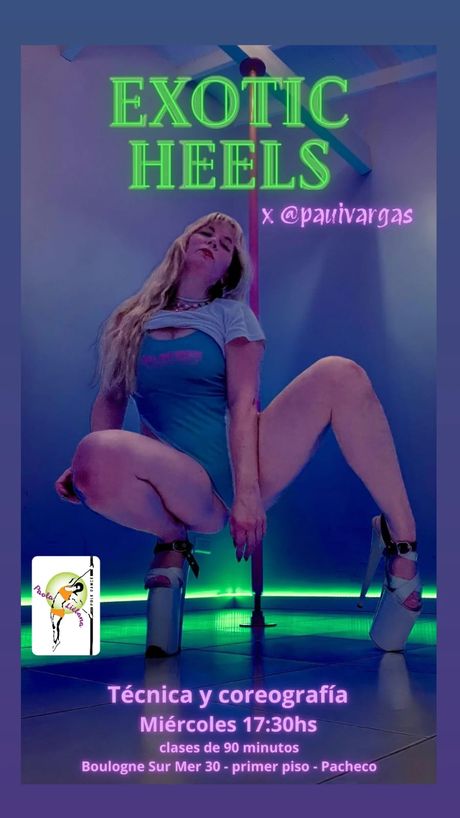 Placa de las clases de Exotic Heels